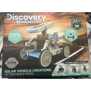 Discovery Kids Mindblown STEM 12-in-1 Solar Robot 190-Piece Creation Kit New